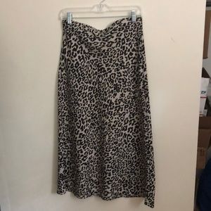 NWT Loft animal print midi skirt